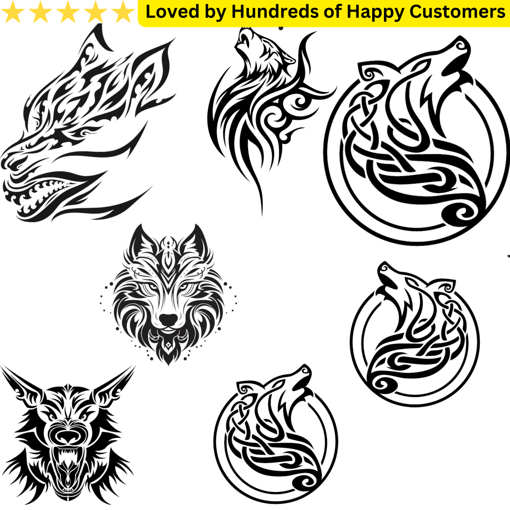 Women Wolf Tattoos | Temporary Custom Artwork - TeMaRo™ 🇿🇦