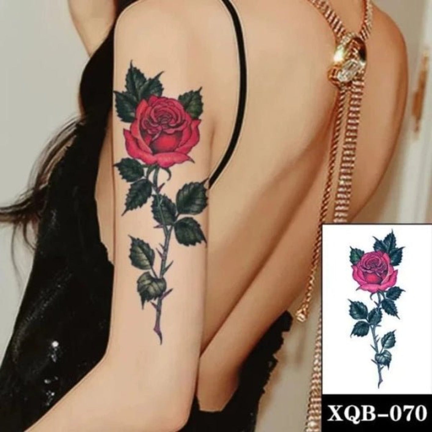 TeMaRo 21cm X 15cm (Not an A4 size) Best Tattoos Stickers Flowers for Arms