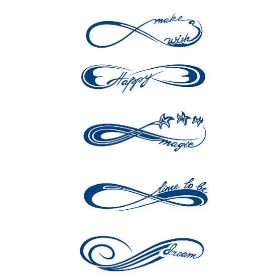 TeMaRo 21cm X 15cm (Not an A4 size) Infinity Life, Hope and Love Tattoo Temporary