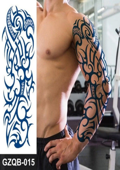TeMaRo 48cm X 17cm (Not an A4 size) Semi Permanent Fake Tattoo Realistic