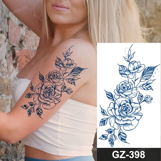 TeMaRo Custom Temporary Tattoos Semi Permanent Rose Tattoo Designs