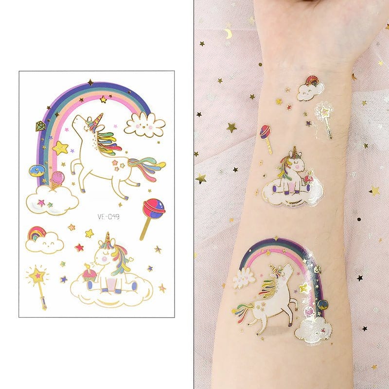 TeMaRo Custom Temporary Tattoos XQB 12cm X 7.5cm (Not an A4 size) Fake Tattoos for Sale Near Me Kids Pony