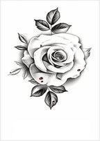 TeMaRo Tattoo Sticker 21cm X 15cm (Not an A4 size) Tattoo Sticker for Hand Roses