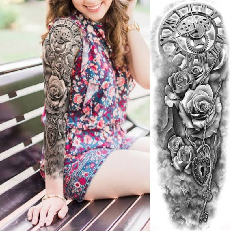 Waterproof Temporary Tattoo Stickers For Men And Women, 48*17CM Large Black  Full Body Art Arm Sleeve Tattoo Stickers From Bawanbian, $3.34 | DHgate.Com