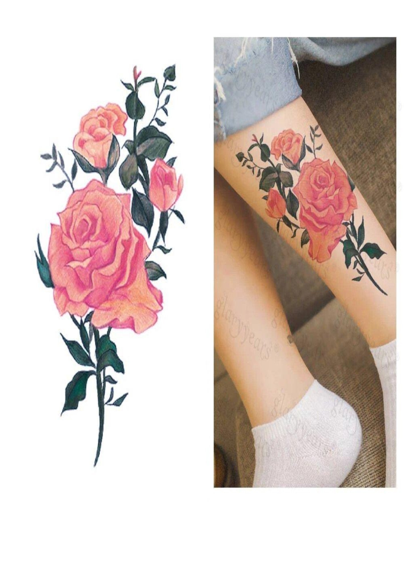 Temporary Tattoos Bloemfontein Roses - TeMaRo™